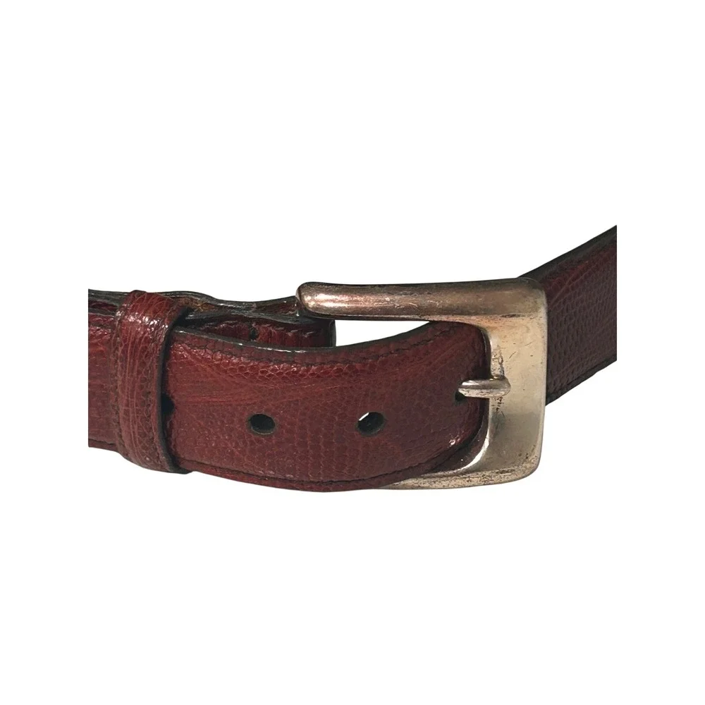 TRAFALGAR men's belt Java brown genuine lizard 2009210 USA size‎ 38 tapered